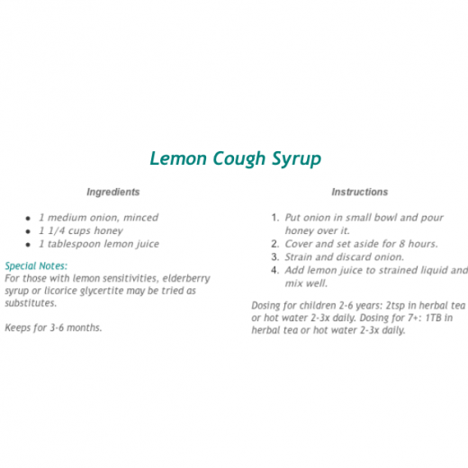 Lemon Cough Syrup