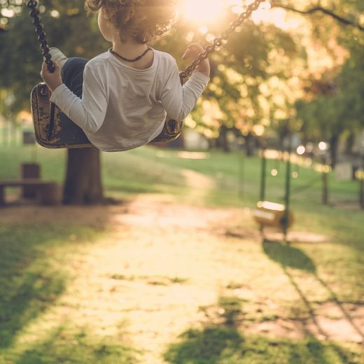 Child on swing