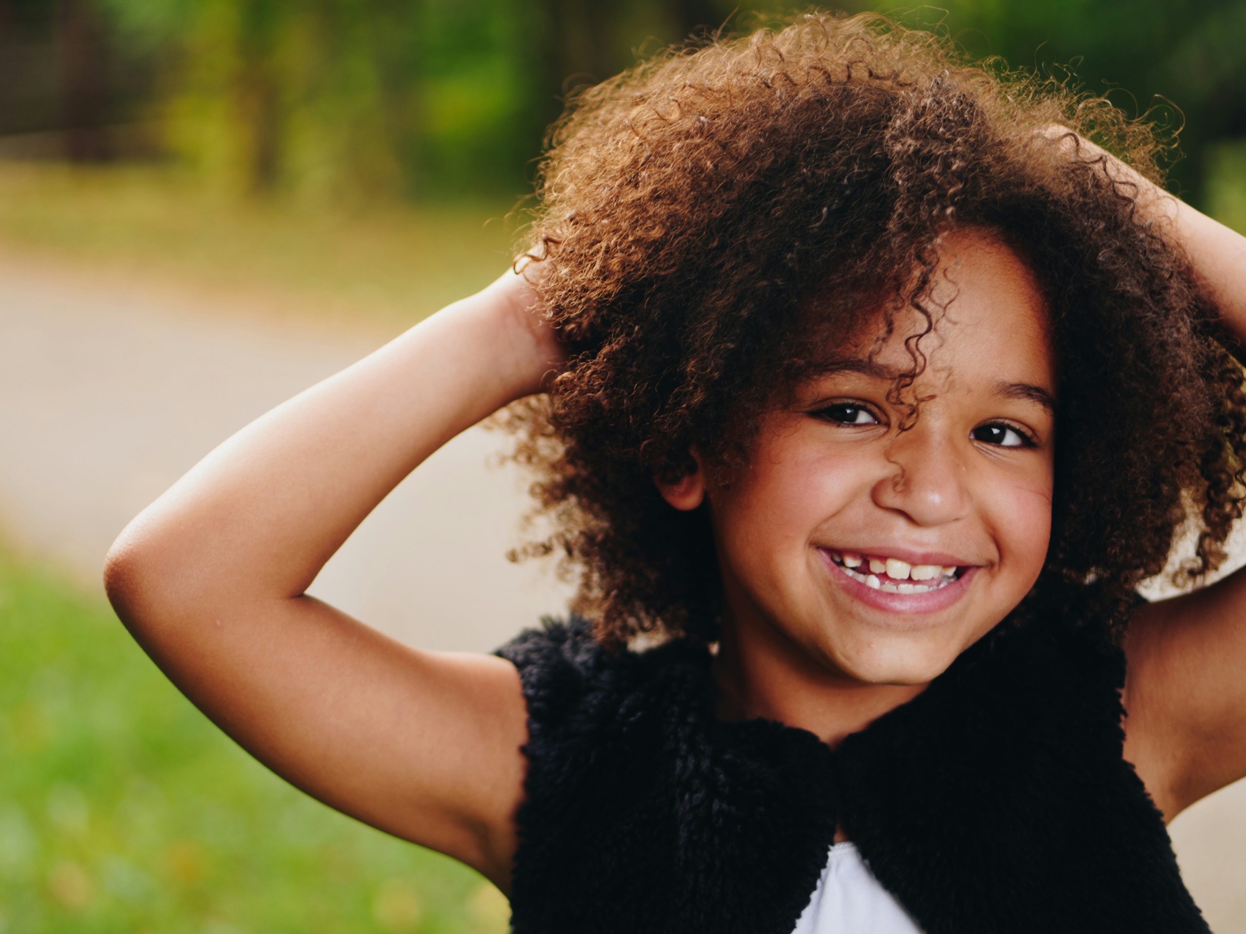 Girl smiling